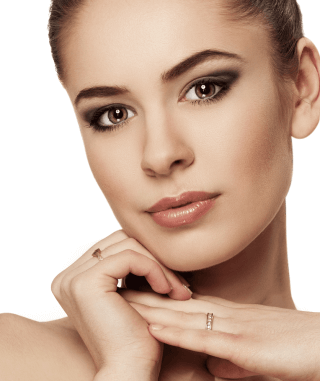 microneedling model shows great elastin and collagen in smooth face skin