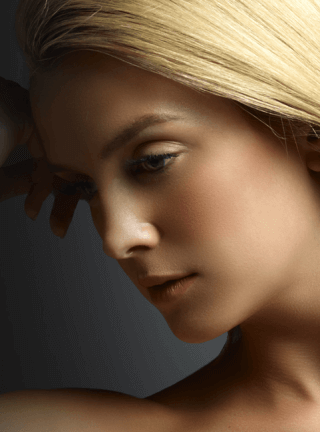 IPL Photofacial model showing smooth youthful skin